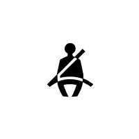Spia di dimenticanza allacciamento della cintura conducente e, a seconda del veicolo, della cintura del passeggero anteriore.